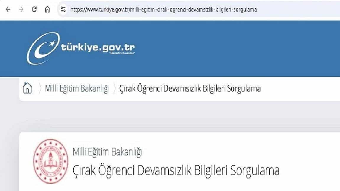 Mesem Çırak Öğrenci Devamsızlık Bilgileri Sorgulama